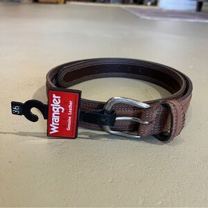 NEW Wrangler brown leather belt